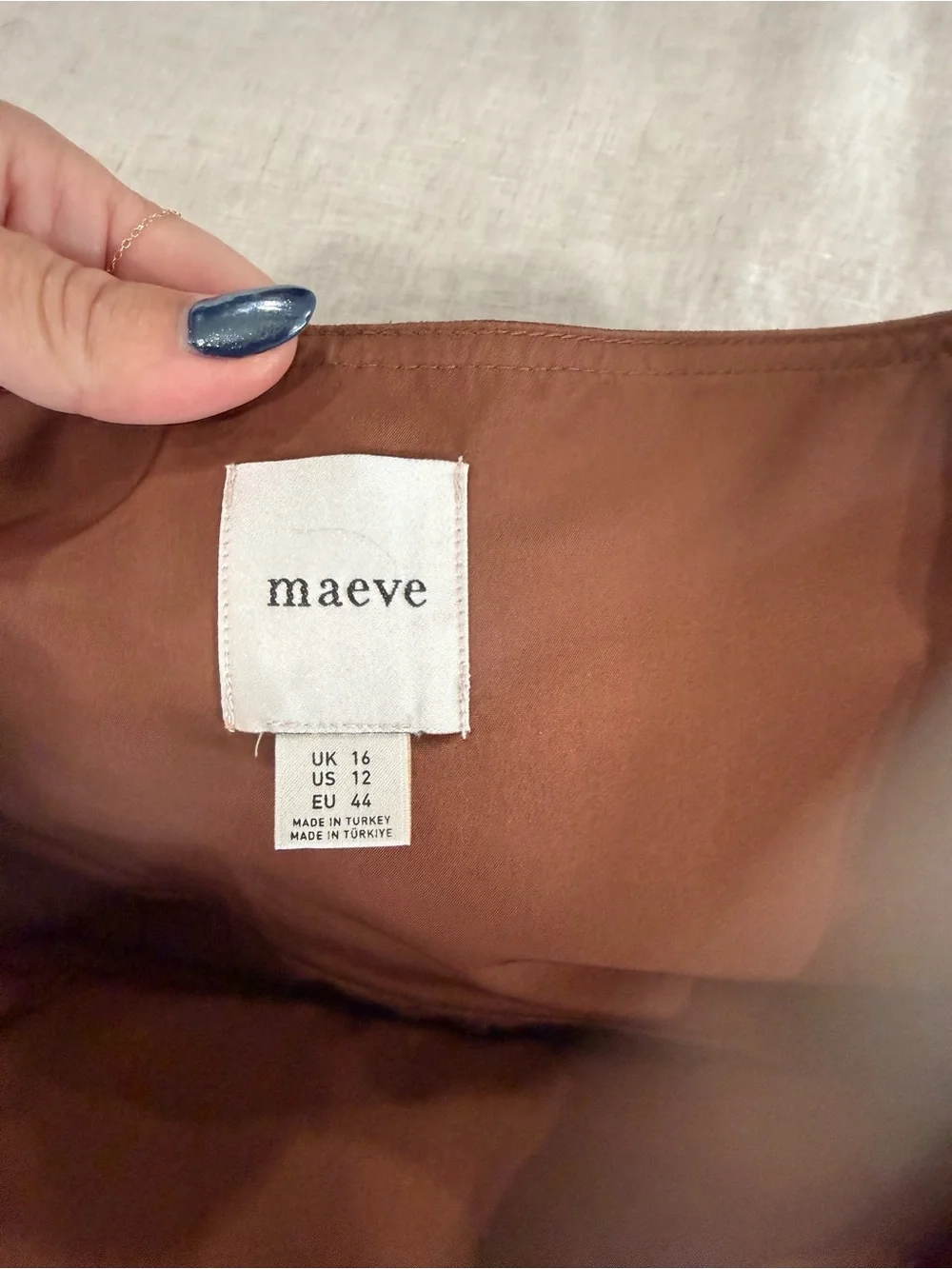 Maeve Rust-Brown Pleated Belted Skort Anthropology